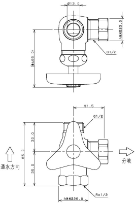 ストレート形分岐金具胴体