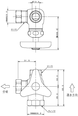 ストレート形分岐金具胴体