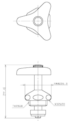 水栓用上部（固定コマ）