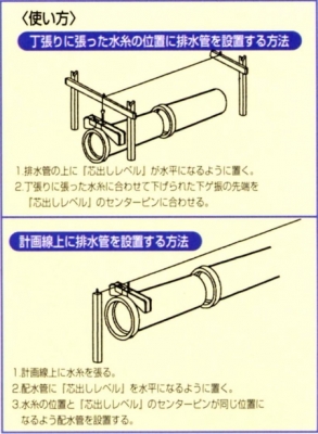 排水管芯出しレベル 20mmφ~200mmφ用