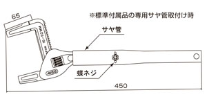 メタルワイドレンチ92　専用サヤ管付