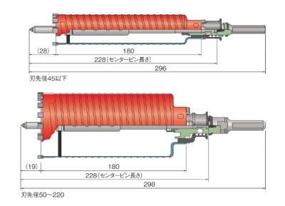 ミヤナガ PCD80R ポリクリック ドライモンドコアドリル セット SDS