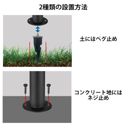 ガーデンソーラーセンサーライト5W　丸型　ブラック