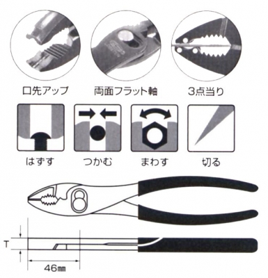 ネジアンギラス トリグリッププライヤタイプ （3点保持）