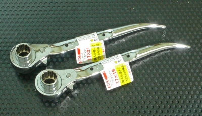 ラチェットレンチ ミガキショート RWM 17×19mm