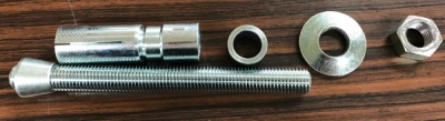 サンビックアンカー NSLタイプ スチール製 三価クロメート処理 雄ネジタイプ ♂M20×最大取付物厚30mm （6本入）