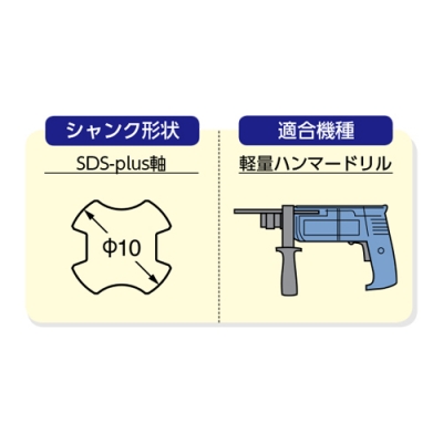 オールドリル　パワーSDS　4.5mm×全長115mm(有効長50mm) コンクリート用 ドリル SDS-Plus