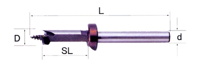 しいたけビット　ストッパー付　No.41　8.0mm