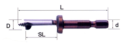 六角軸しいたけビット　ストッパー付　No.41X　12.7mm