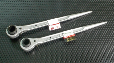 シルバー両口ラチェットレンチ （シノ付） 量産品 19×21mm