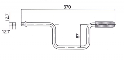 防爆スピーダーハンドル　370mm　差込角12.7mm