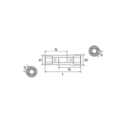 ニコソケ　ソケットアダプター付　No.5017　17×19mm