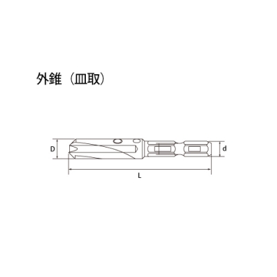 外錐（皿取）　No.58S　9mm