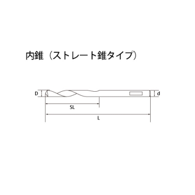 ハイス内錐（ストレート錐タイプ）　No.58X　3.5mm