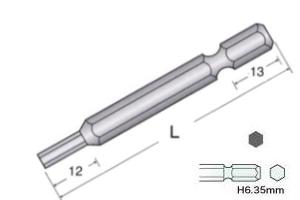ヘックスビット DSA 六角対辺6×65mm マグネット付