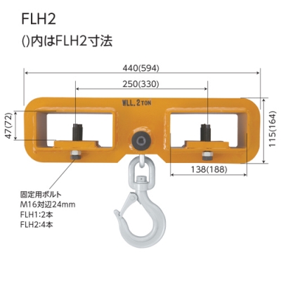 スーパーツール フォークリフト用吊フック 1t FLH1|工具、大工道具