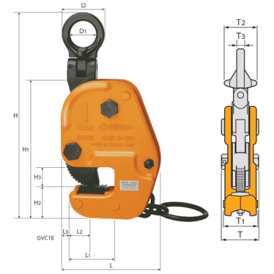 定番低価③★中古☆スーパーツール 横吊クランプ2個セット HLC2H 0-35 1トン 2ton 2000kg 玉掛け 吊り下げ 運搬 荷揚げ 鉄板 HLC-2H SUPER TOOL)倉b バイス、クランプ