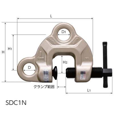 スクリューカムクランプ(ダブル・アイ型)　0.5t