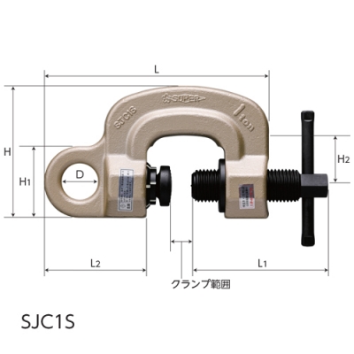 スクリューカムクランプ(J型)　ツイストカム式　0.5t
