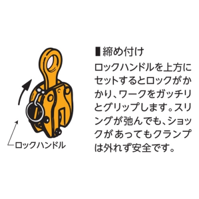 立吊クランプ(ロックハンドル式)　1t