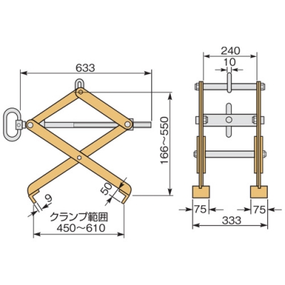 ALCパネル水平吊クランプ