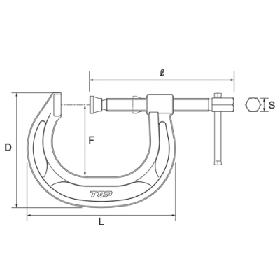 TOP/トップ工業 C型シャコ万力 100mm CC-100|工具、大工道具、塗装用品なら愛道具館