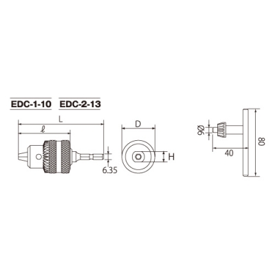 電動ドリル用ドリルチャック　把握径1～10mm