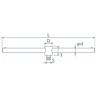 スライディングTハンドル(差込角12.7mm)