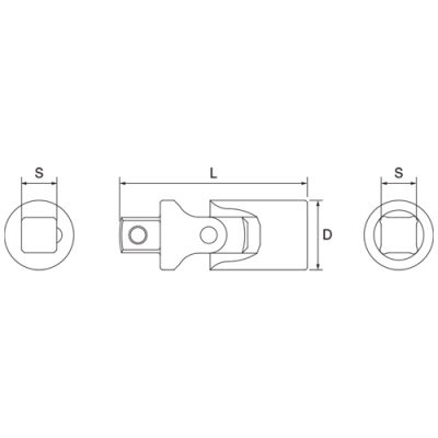 ユニバーサルジョイント(差込角12.7mm)