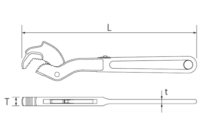 スピードレンチ　全長：257mm　