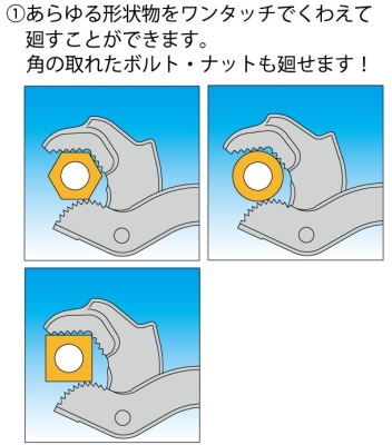 スピードレンチ　全長：257mm　