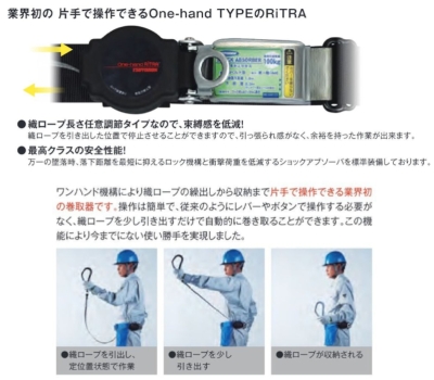 TSUYORON（ツヨロン） 墜落制止用器具　胴ベルト型　黒