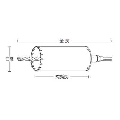 単機能コアドリル　E&S(イーエス)　ALC用　SDS-plus軸　45mmφ