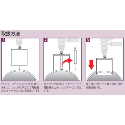 塩ビ管用コアドリル　VPCタイプ　ストレート軸　170mmφ