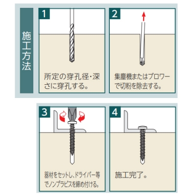 ノンプラビス　シルバーメッキ処理　お得用パック　ナベ頭　(1000本入)