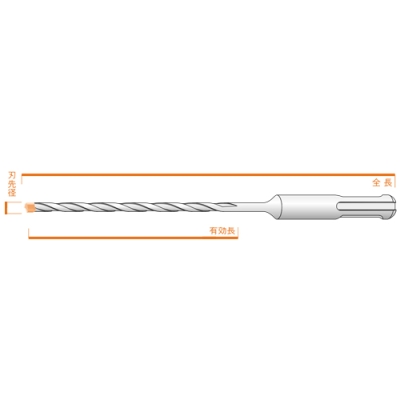 SDSプラスUX(SDS-plus)　UXタイプ　3.4mm×全長160mm  (有効長100mm) コンクリート用 ドリル ビット