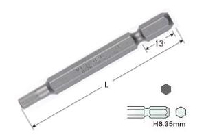 A16 ヘックスビット 六角対辺6×110mm 硬度G 10本入