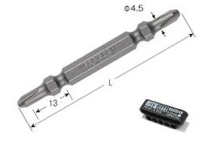 スレンダービット ビットベルト付 BW-180 (+)2×65mm(両頭) 硬度H 5本入