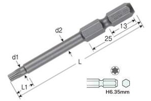 Vトルクスビット T10×65mm 10本入