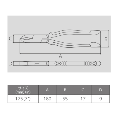 ネジプライヤー（ｴﾗｽﾄﾏｰｶﾊﾞｰ付）