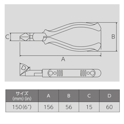 斜ニッパ（ｴﾗｽﾄﾏｶﾊﾞｰ付）