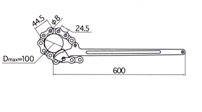 防爆チェーンレンチ　100mmφまで
