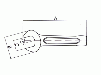 防爆打撃スパナ　口開き27mm