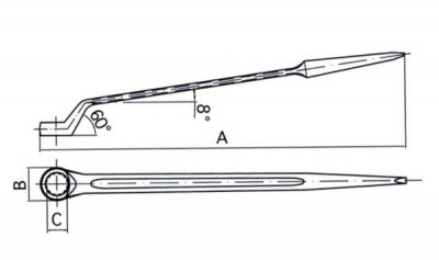 ＨＡＭＡＣＯ シノ付片口メガネレンチ CBKP-41 防爆・絶縁工具・レンチ