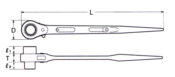 TOP/トップ工業 両口ラチェットレンチ(シノ付) 36×41mm RM-36×41|工具 