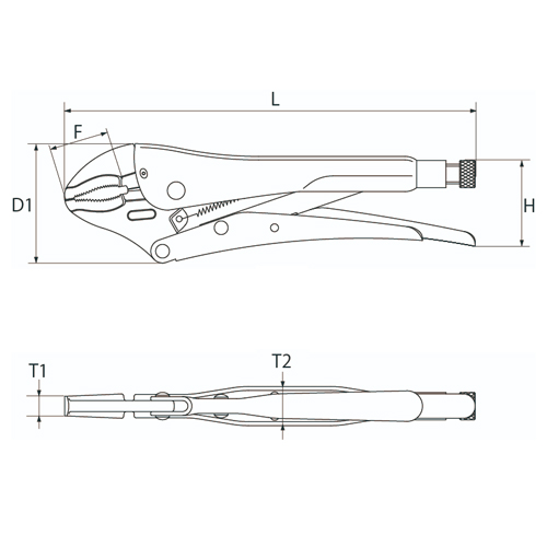 TOP/トップ工業 バイスプライヤー 200mm VP-200|工具、大工道具、塗装用品なら愛道具館