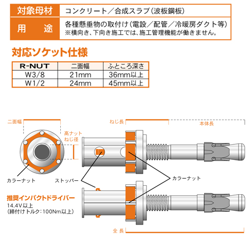 ユニカ ビッグワン(懸垂物用) BGRタイプ 20本入 BGR-3070M|工具、大工